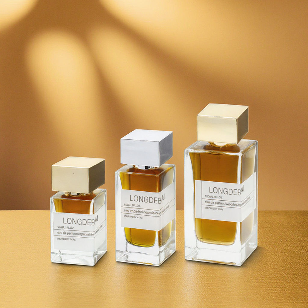 Special design luxury custom square curly glass perfume spray bottle 30ml 50ml 100ml transparent empty perfume bottle with box - Image 6