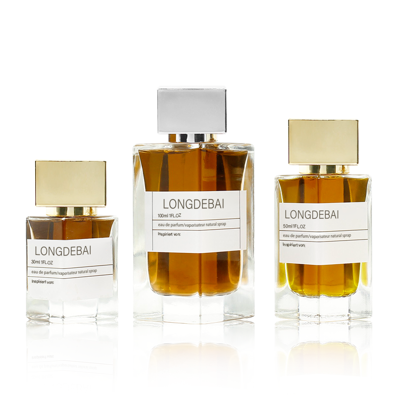 Special design luxury custom square curly glass perfume spray bottle 30ml 50ml 100ml transparent empty perfume bottle with box - Image 5