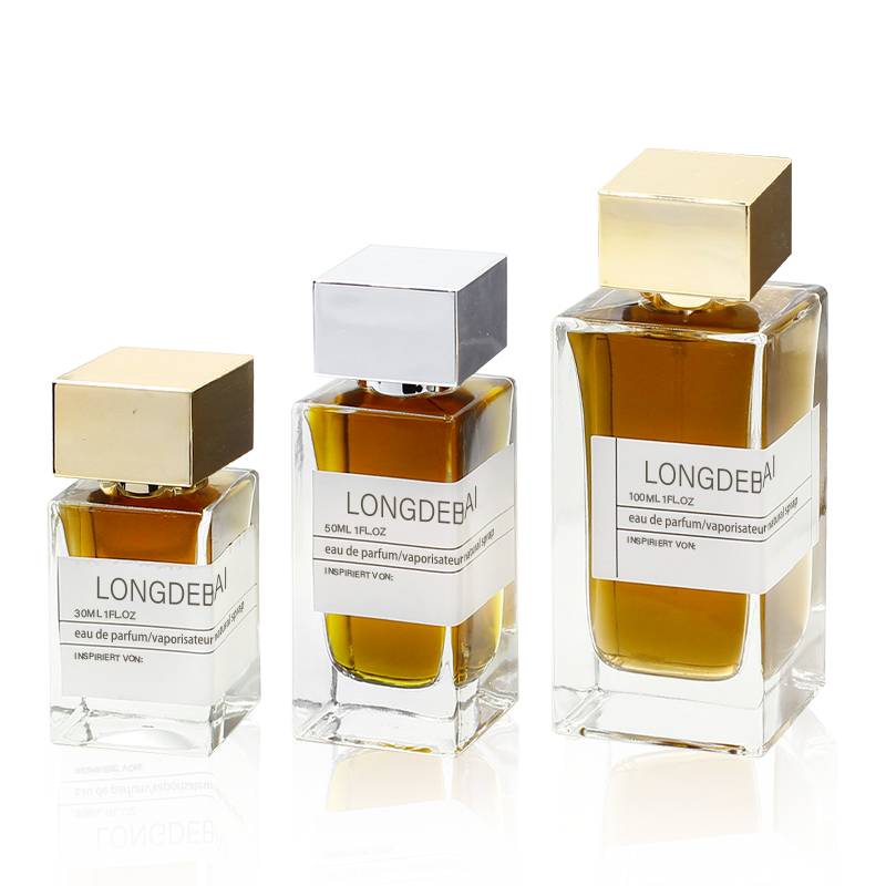 Special design luxury custom square curly glass perfume spray bottle 30ml 50ml 100ml transparent empty perfume bottle with box - Image 4